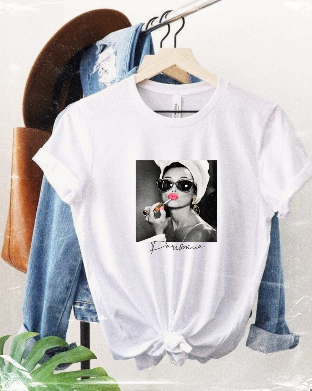 T-shirt rouge à lèvres