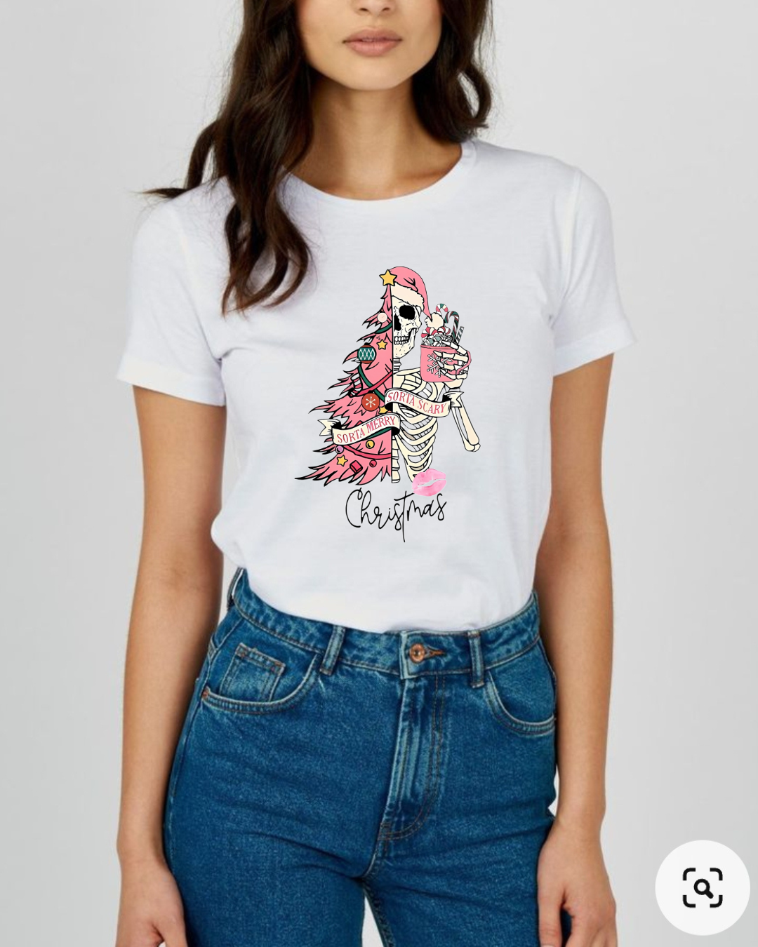 T-shirt tête de mort de Noël